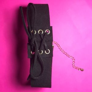 Black Lace Up Choker
